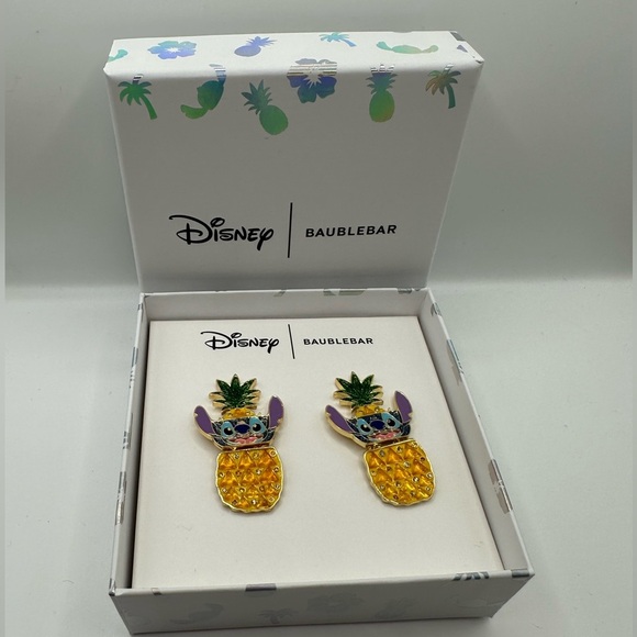 BaubleBar Disney Stitch Pineapple Earrings NIB - Picture 4 of 9